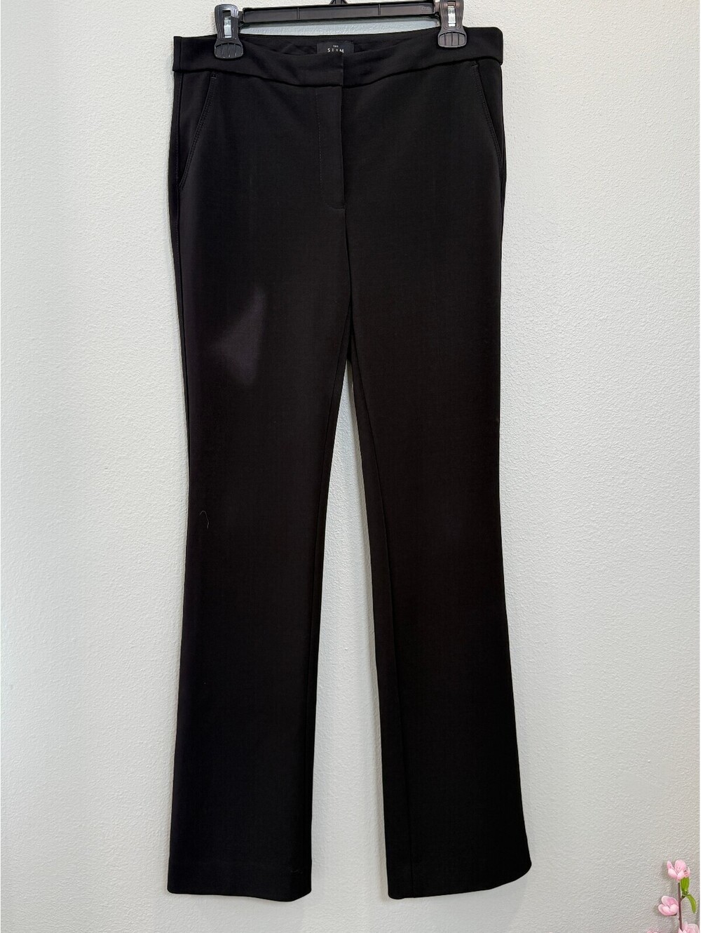 White House Black Market The Slim Black Flare Leg Trouser - Women's 6 NWOT